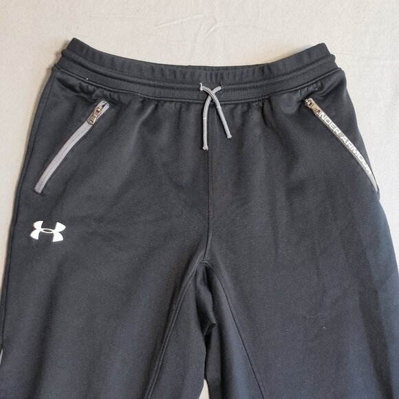 Under Armour sweatpants boys size XL black loose fit zip pockets - Picture 2 of 13